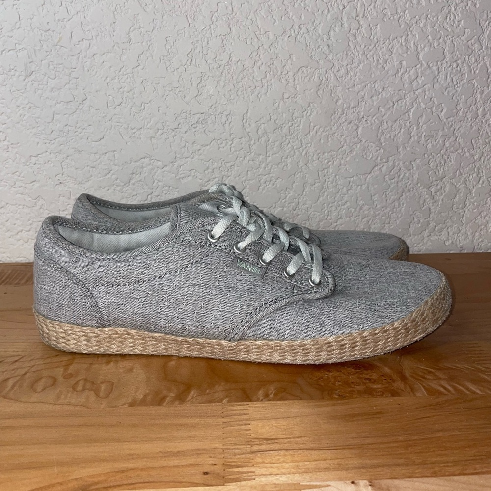 Vans Atwood Women's Espadrille Jute Sneakers 721356 Gray/Patina Size 8.5 US